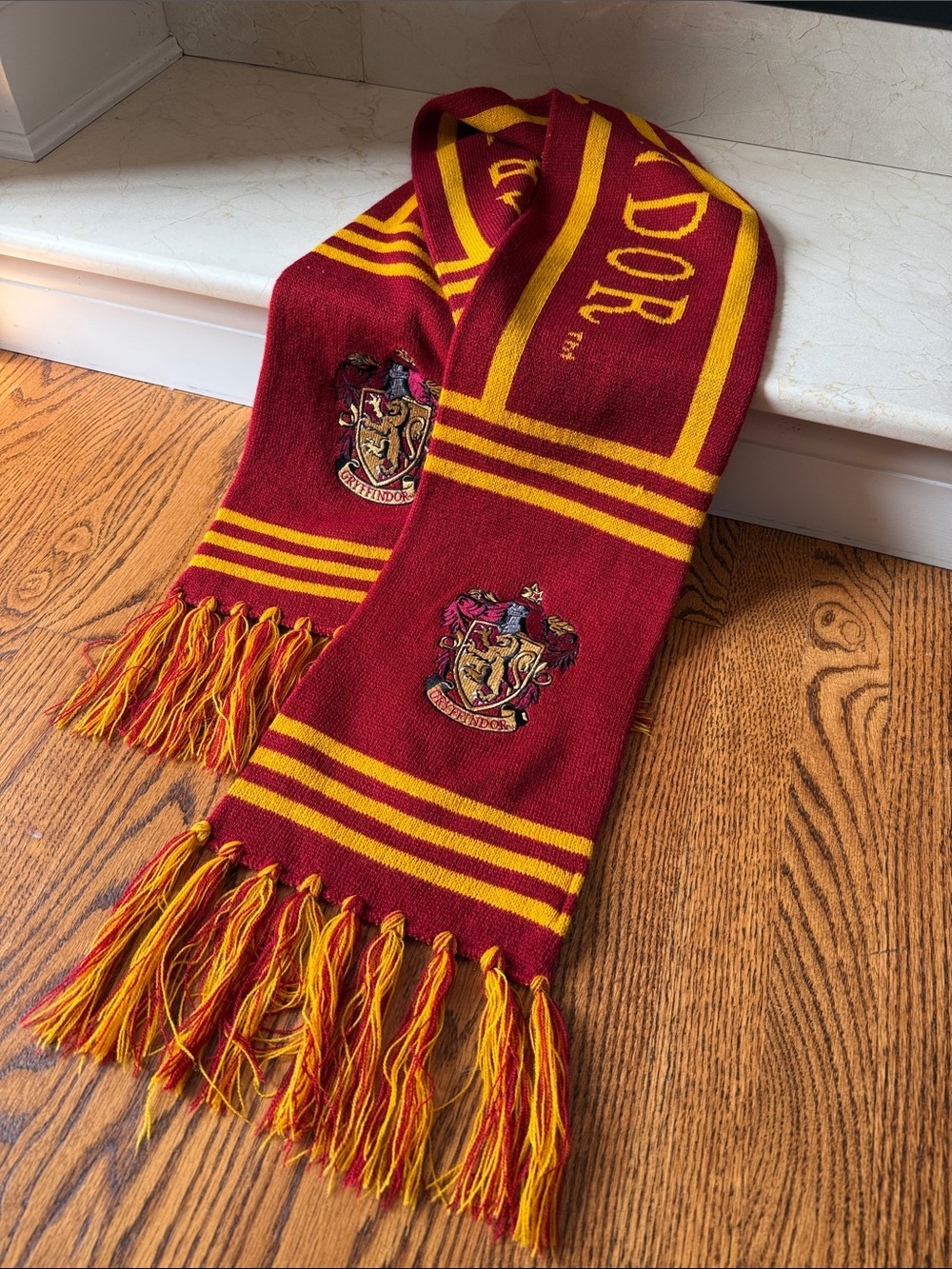 Gryffindor Maroon and Gold Knit Scarf